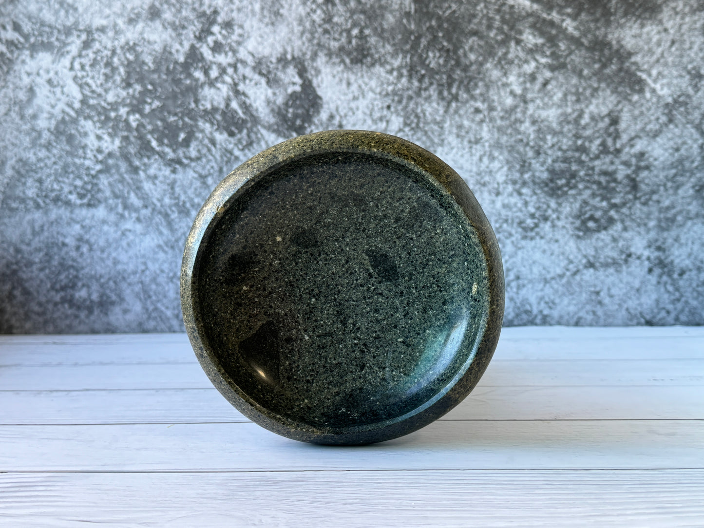 "New Moon" - Handcrafted stone bowl | Riverstone dish | Rock plate | Serving tray | Catch-all | Trinket dish | Bird feeder