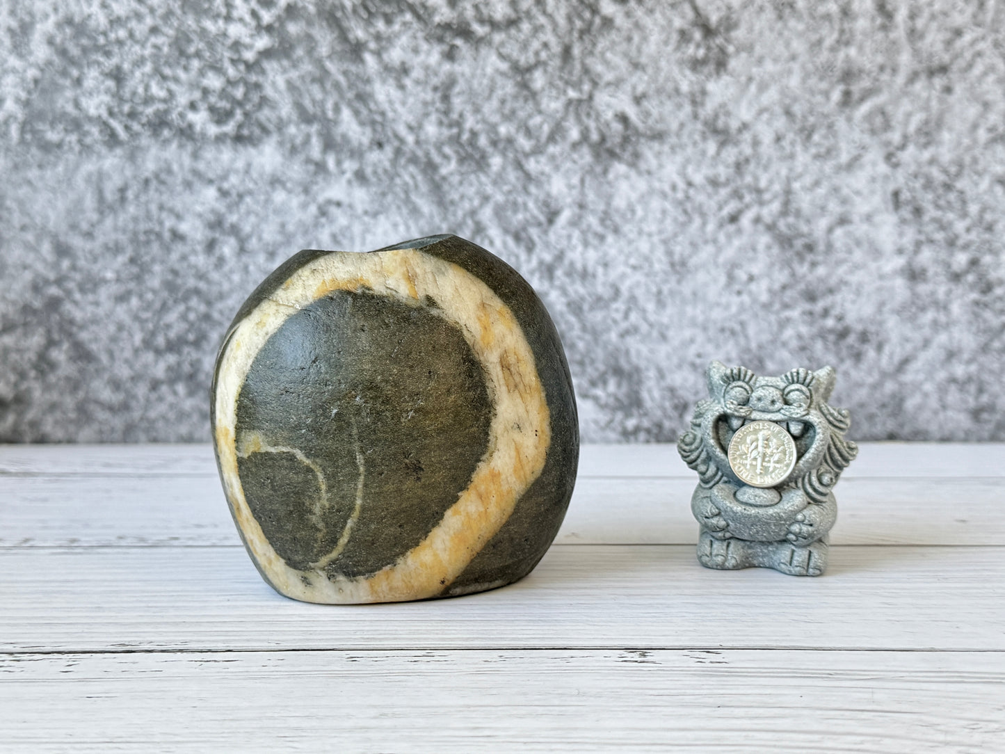 "Eclipse" - Handmade Natural Riverstone Vase