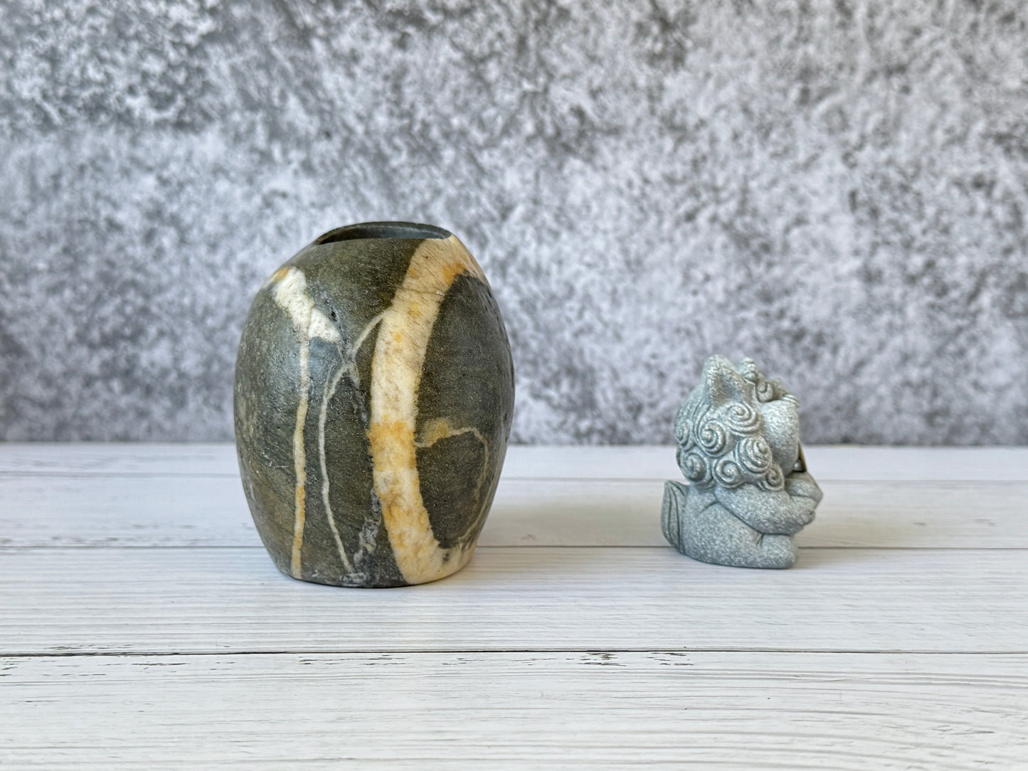 "Eclipse" - Handmade Natural Riverstone Vase