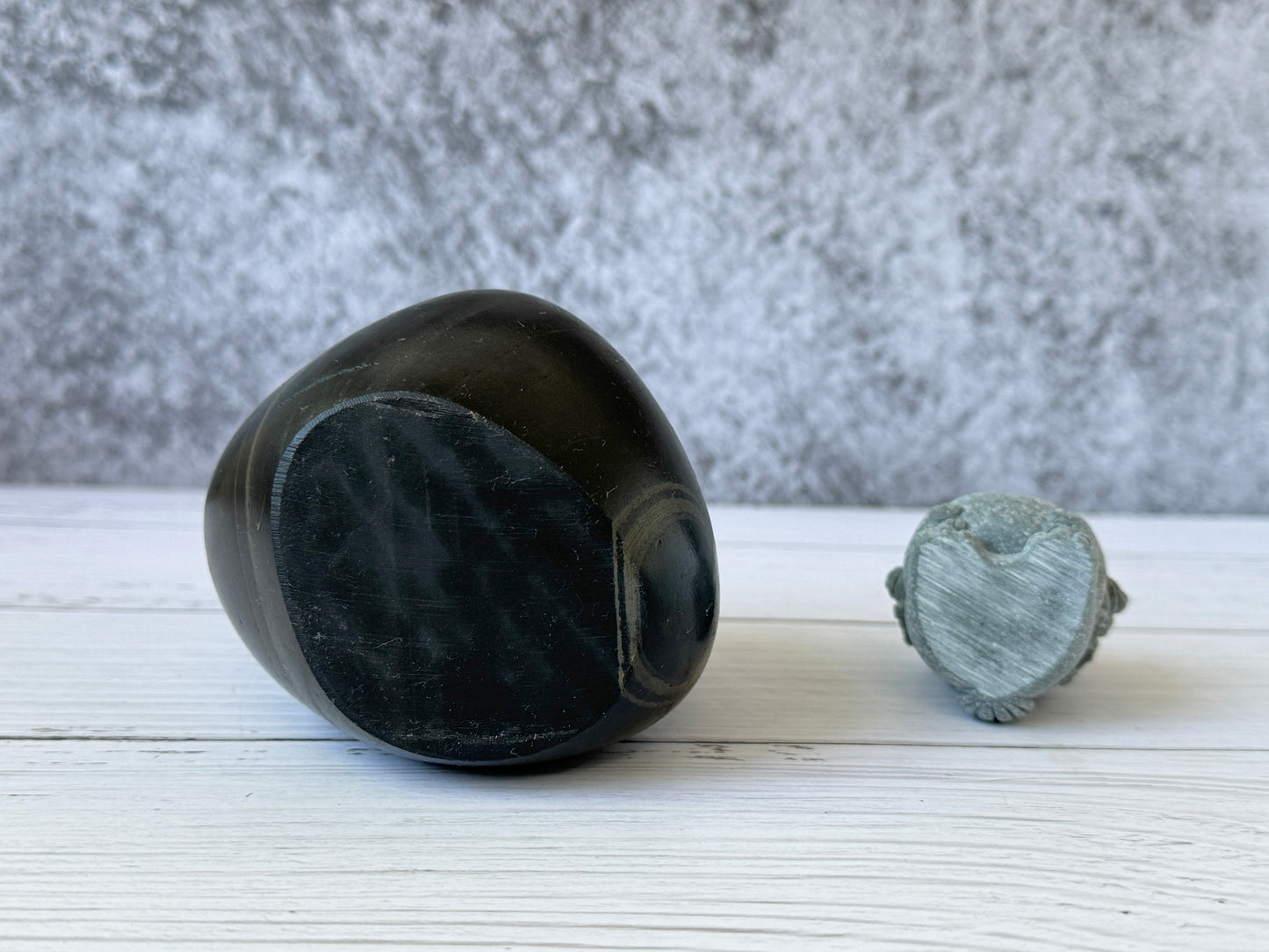 "Nocturne" - Handmade Natural Riverstone Vase