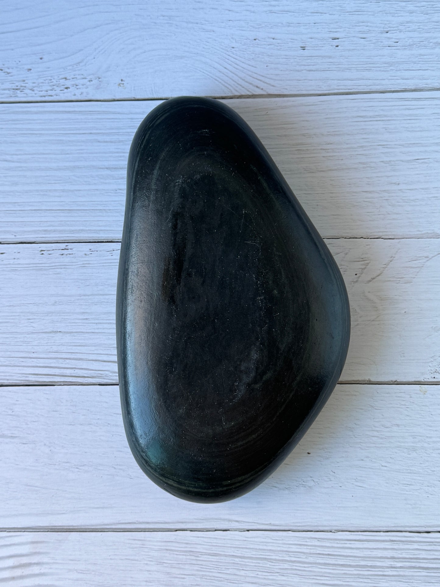 "Nocturnal Swirl" - Hand-carved stone bowl | Riverstone dish | Rock plate | Serving tray | Catch-all | Trinket tray | Birdbath