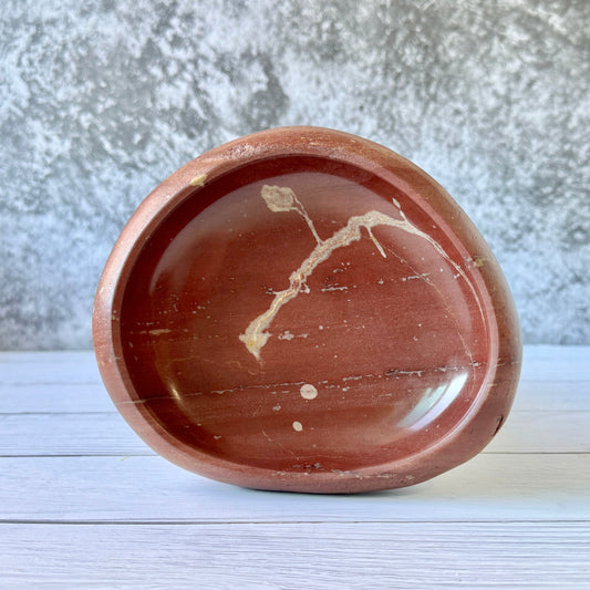 "Fall Whisper" - Handcrafted stone bowl | Riverstone dish | Rock plate | Serving tray | Catch-all | Trinket tray | Birdbath