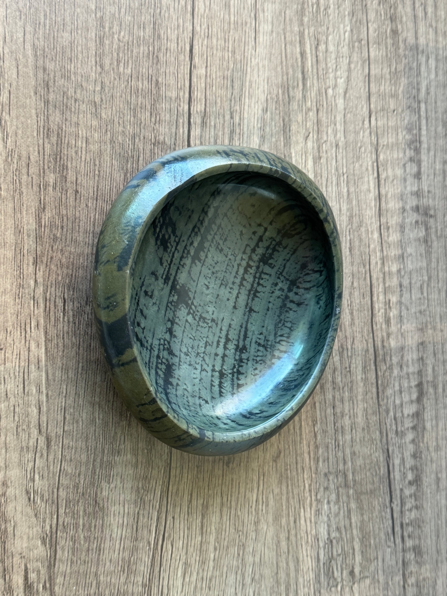 Forest Mirage - Handcrafted stone bowl | Riverstone dish | Rock plate | Serving tray | Catch-all | Trinket tray | Birdbath