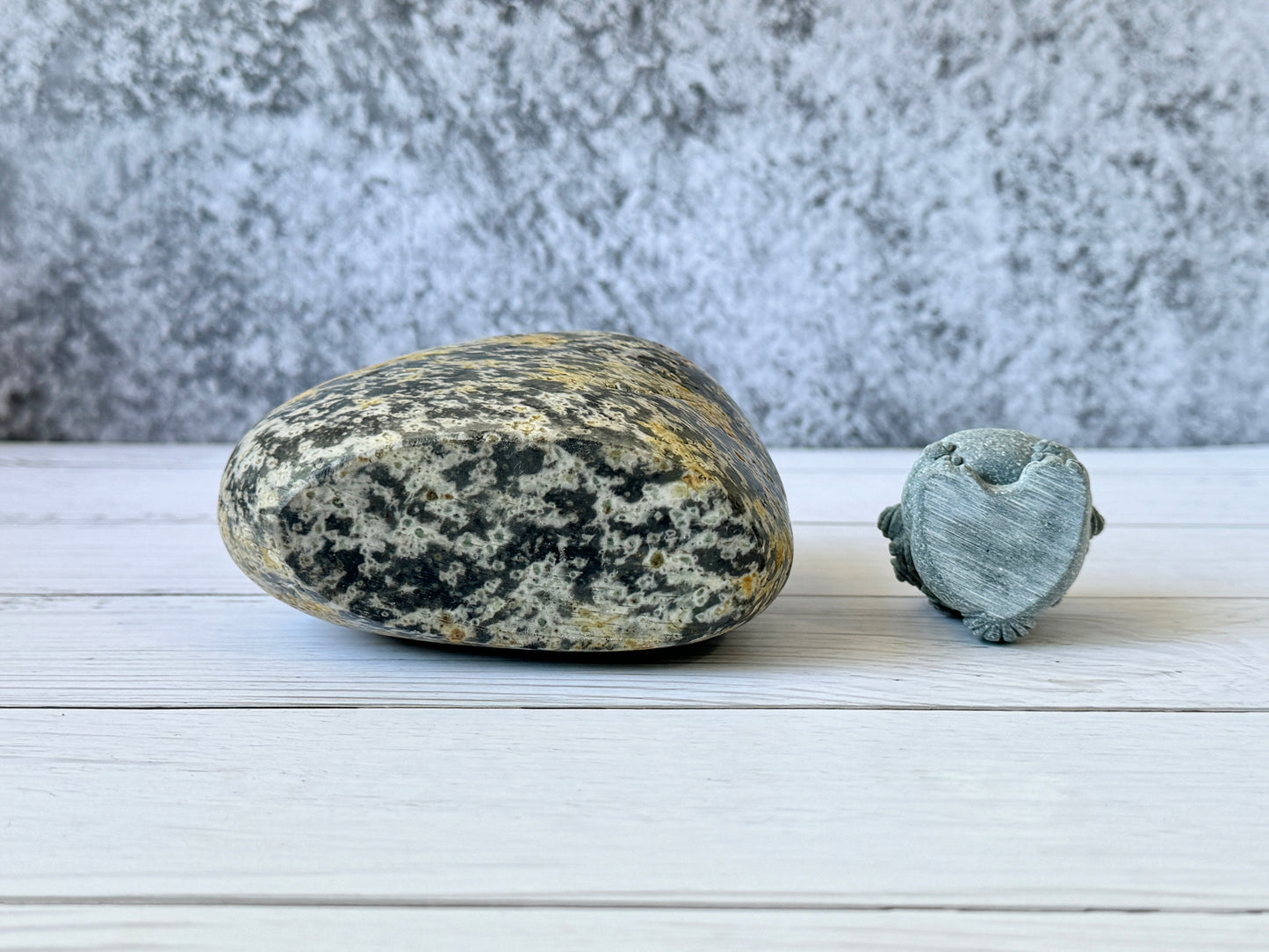 "Galactic Mosaic" - Handmade Natural Riverstone Vase | Bud vase | Rock art