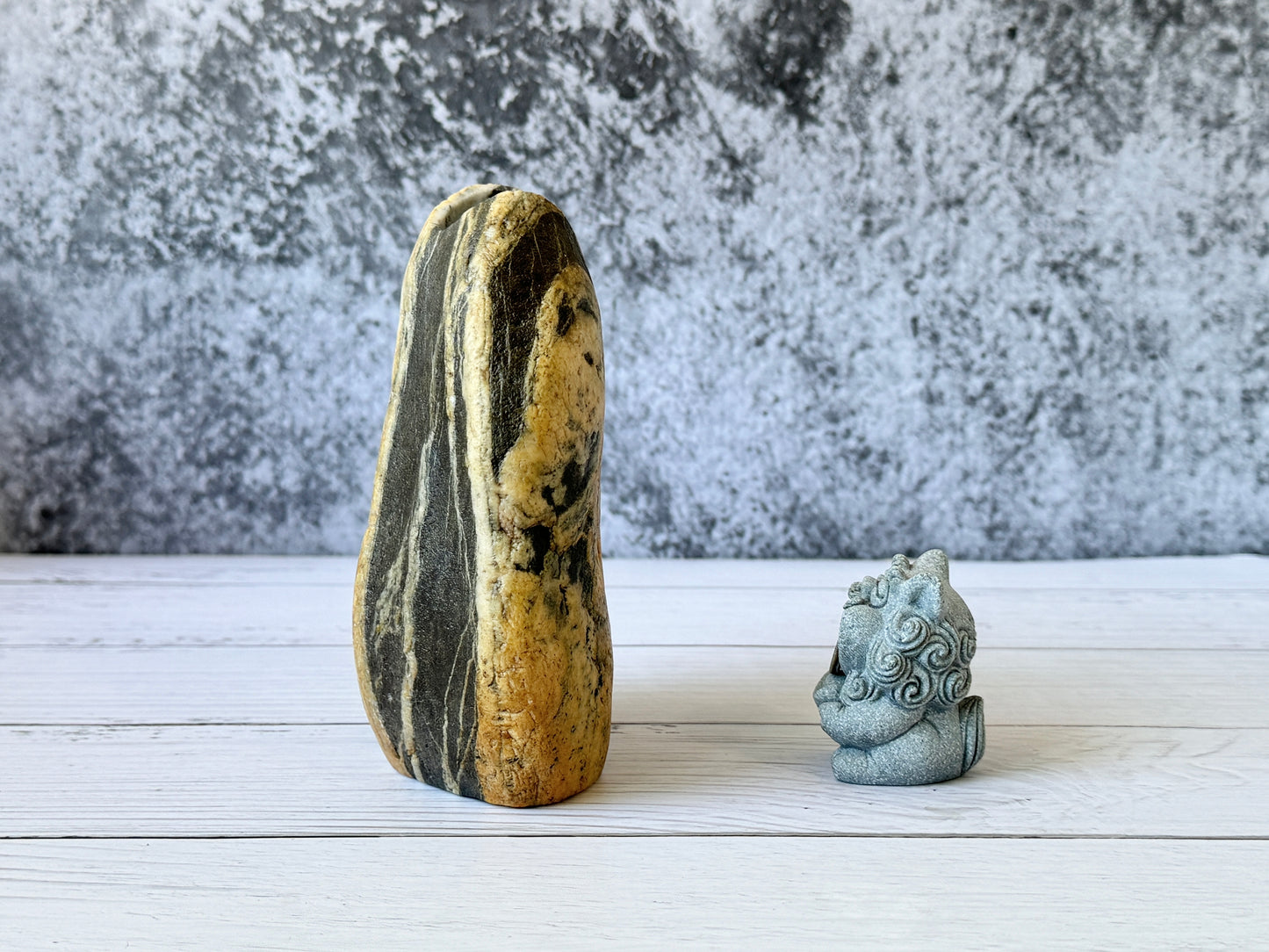 "Sunflower Seed" - Handmade Natural Riverstone Vase