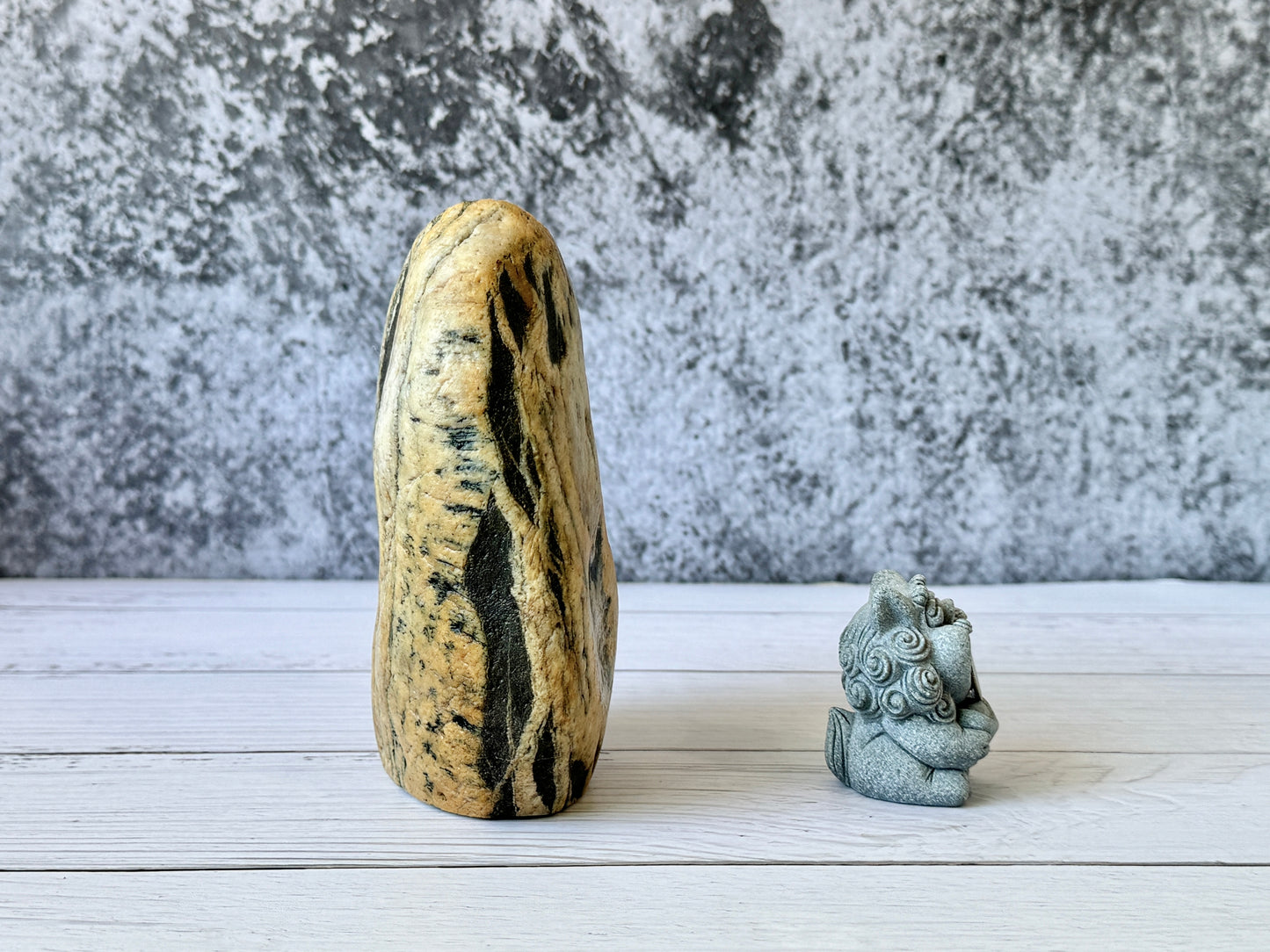 "Sunflower Seed" - Handmade Natural Riverstone Vase