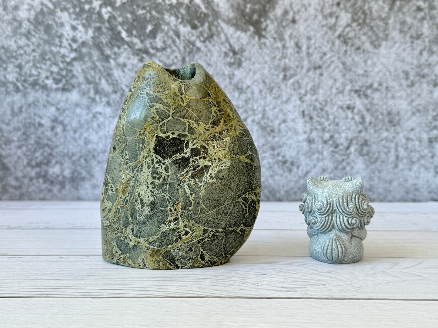 "Glacier" - Handmade Natural Riverstone Vase