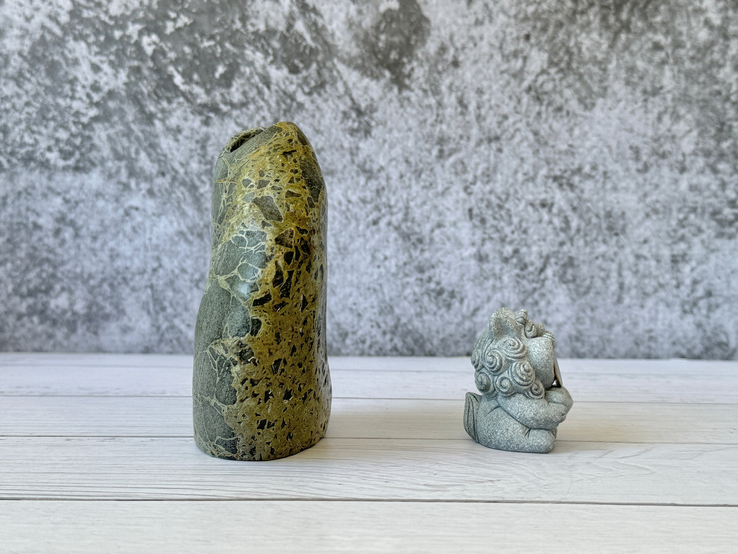 "Glacier" - Handmade Natural Riverstone Vase