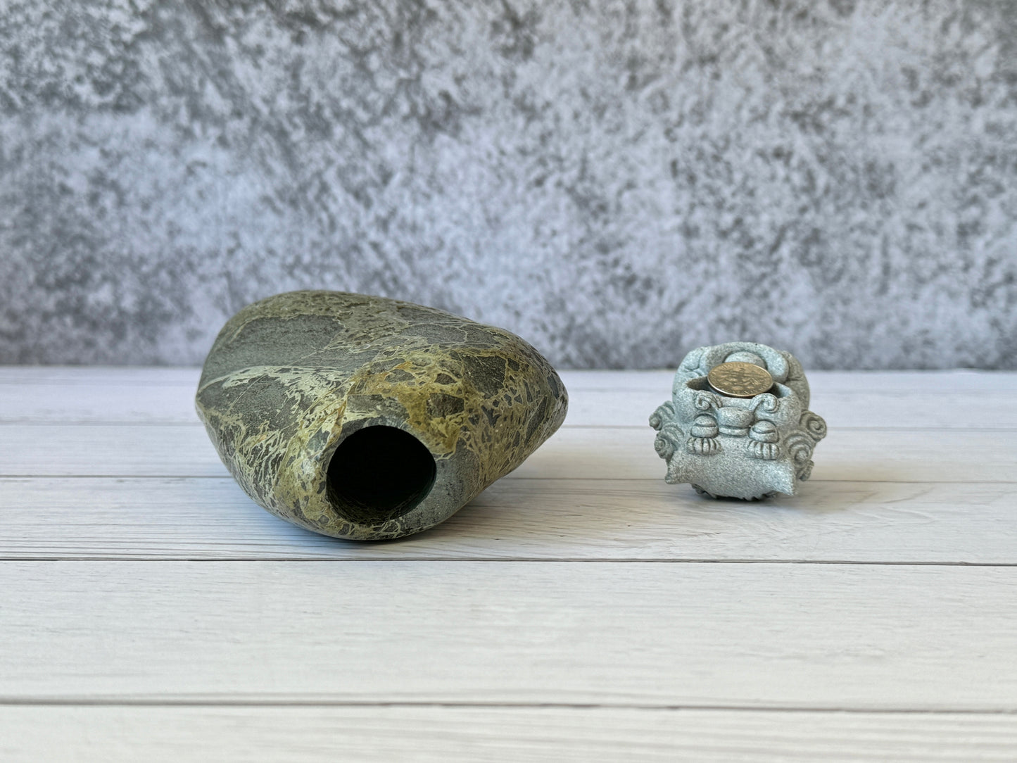 "Glacier" - Handmade Natural Riverstone Vase