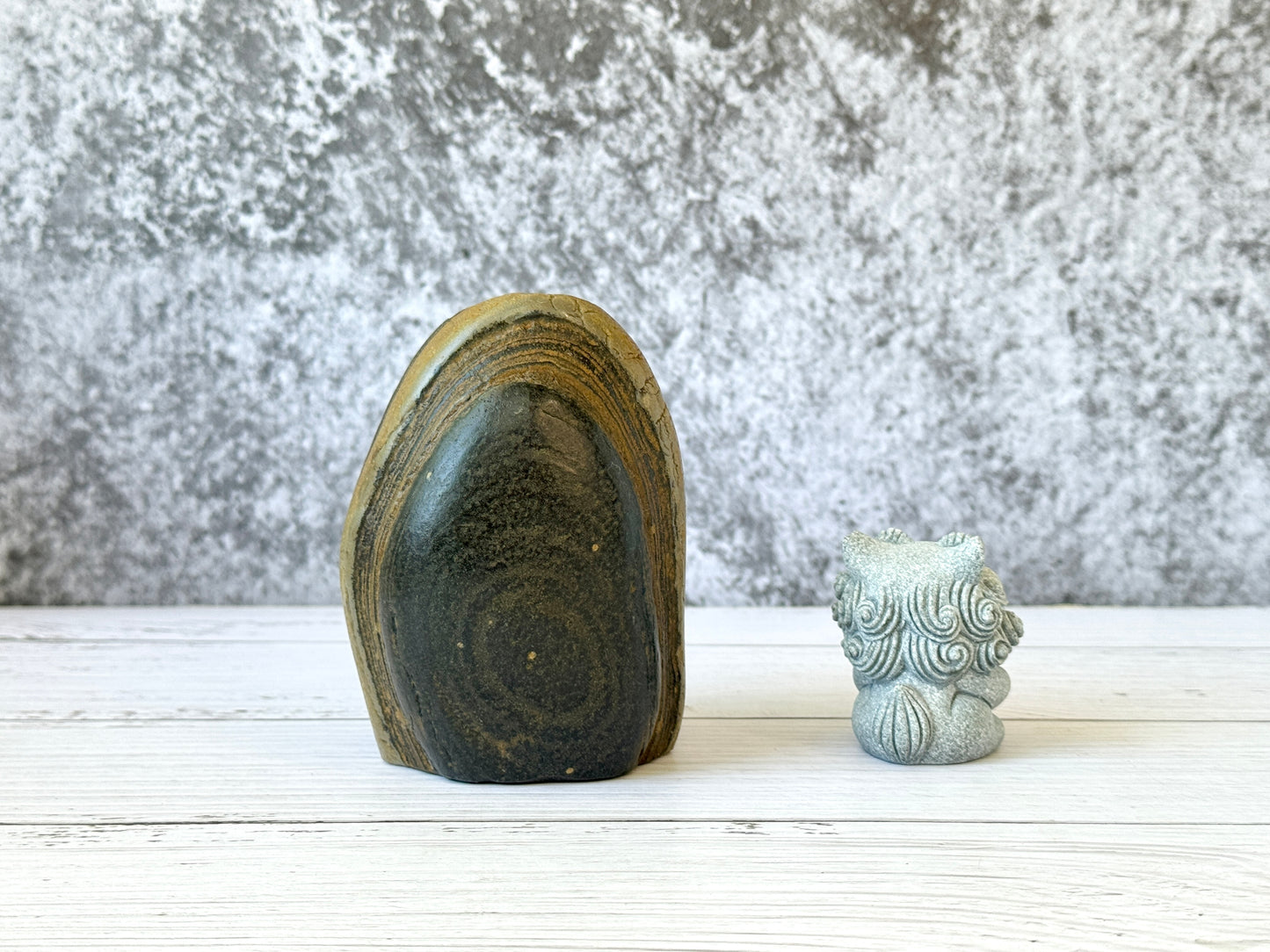 "Pine Seed" - Handmade Natural Riverstone Vase