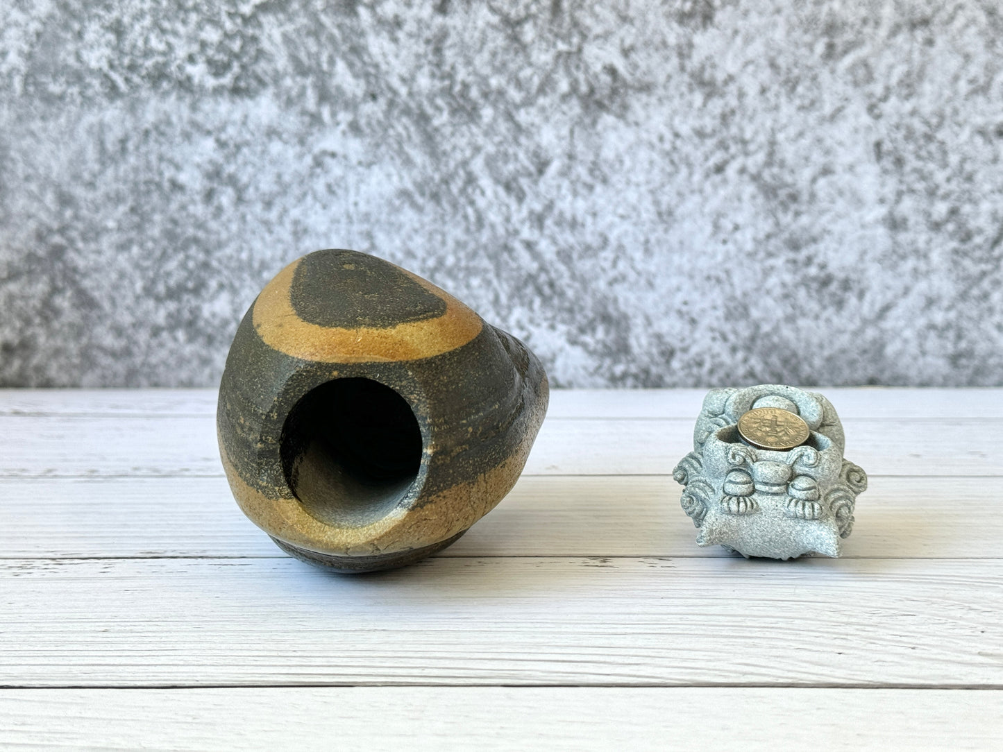 "Pine Seed" - Handmade Natural Riverstone Vase