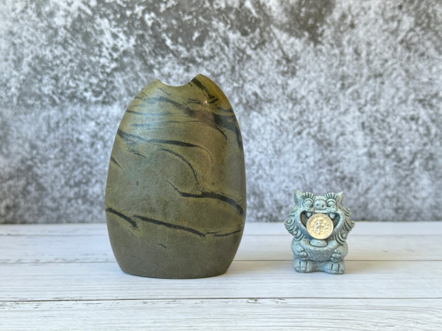 "Whimsical Wind" - Handmade Natural Riverstone Vase