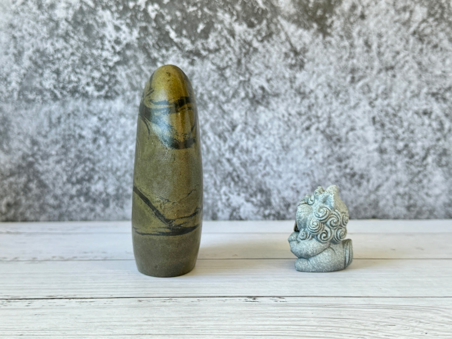 "Whimsical Wind" - Handmade Natural Riverstone Vase