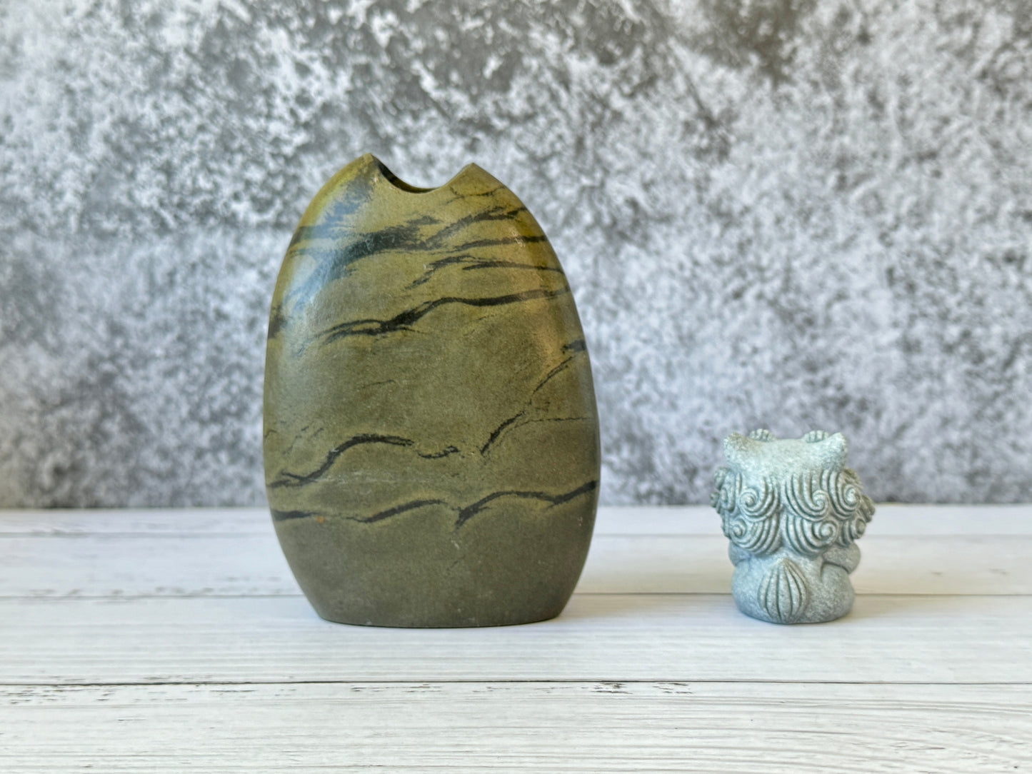 "Whimsical Wind" - Handmade Natural Riverstone Vase