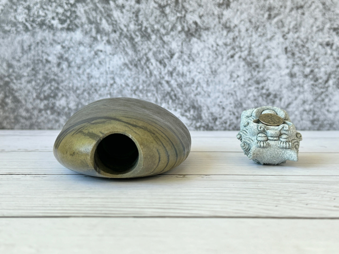 "Whimsical Wind" - Handmade Natural Riverstone Vase