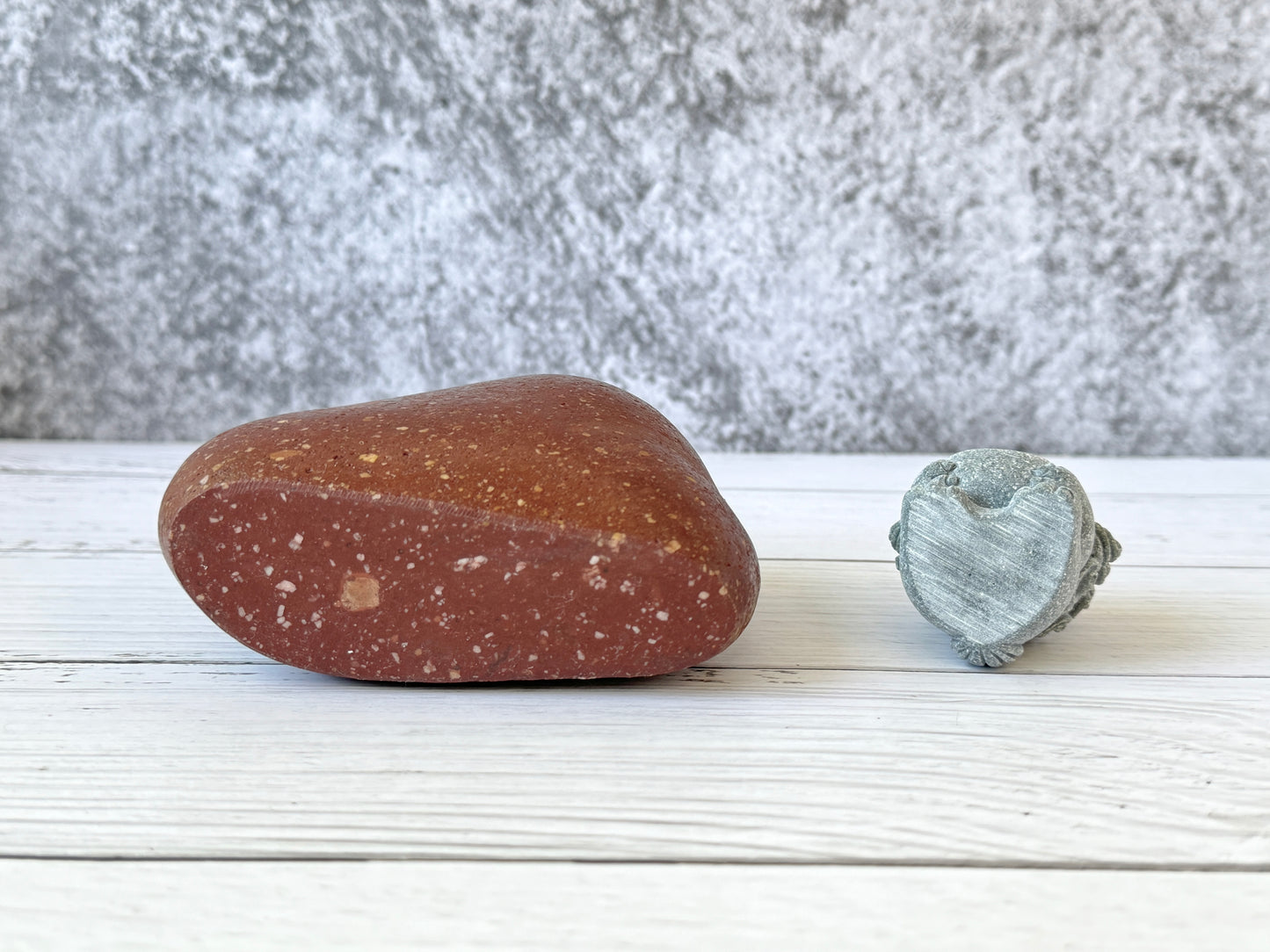"Terra Cotta Dream" - Handmade Natural Riverstone Vase