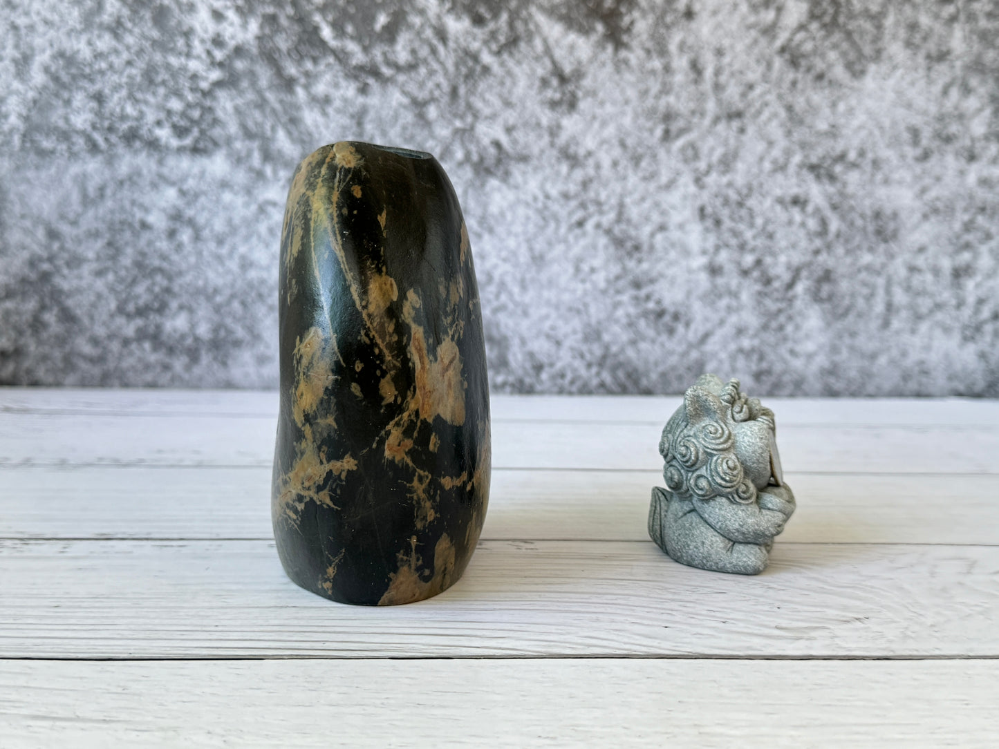 "Heavenly Clouds" - Handmade Natural Riverstone Vase