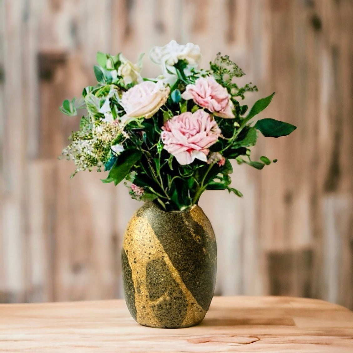 "Sandbar" - Handmade Natural Riverstone Vase