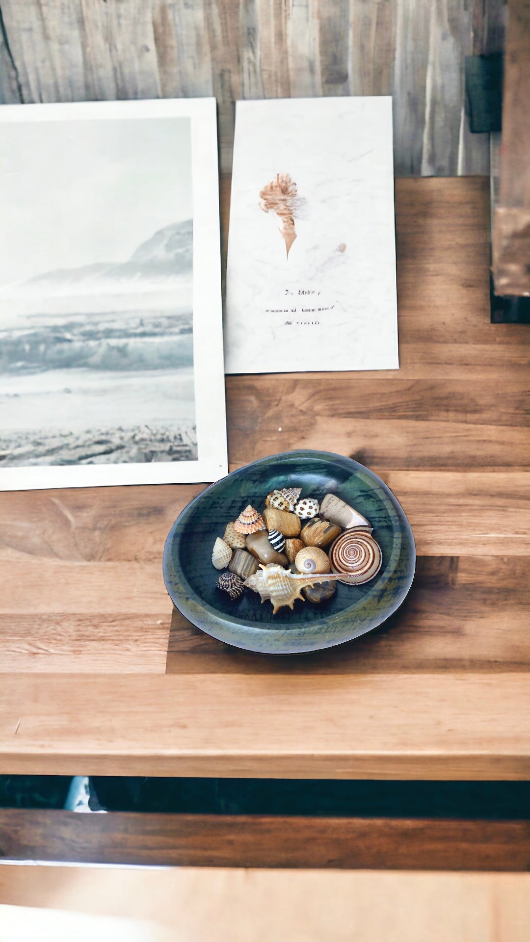 Forest Mirage - Handcrafted stone bowl | Riverstone dish | Rock plate | Serving tray | Catch-all | Trinket tray | Birdbath